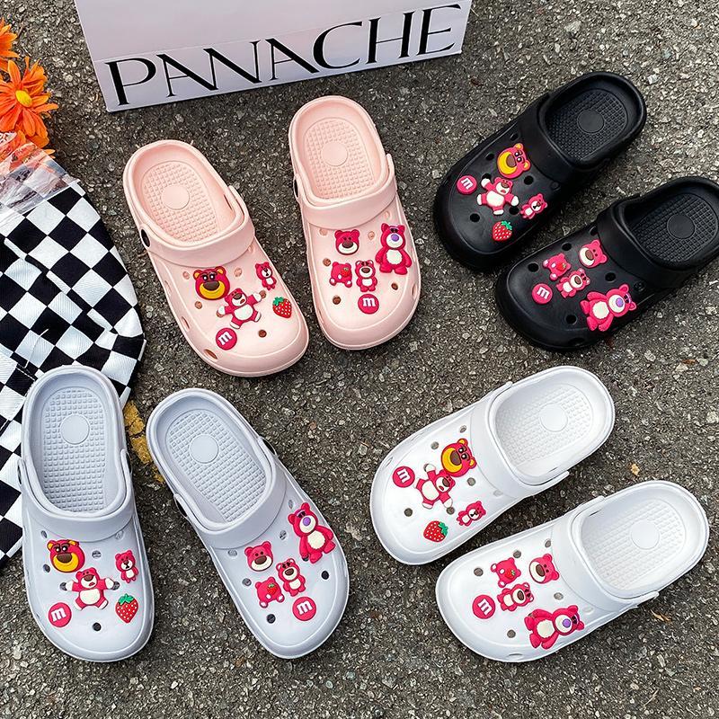 Shoes Women's Slippers Popular Personalized Thick-Soled Slippers Men's Outerwear 2023 New Baotou Sandals Sandals Beach Shitting Feeling Men's Sandals Slippers 9