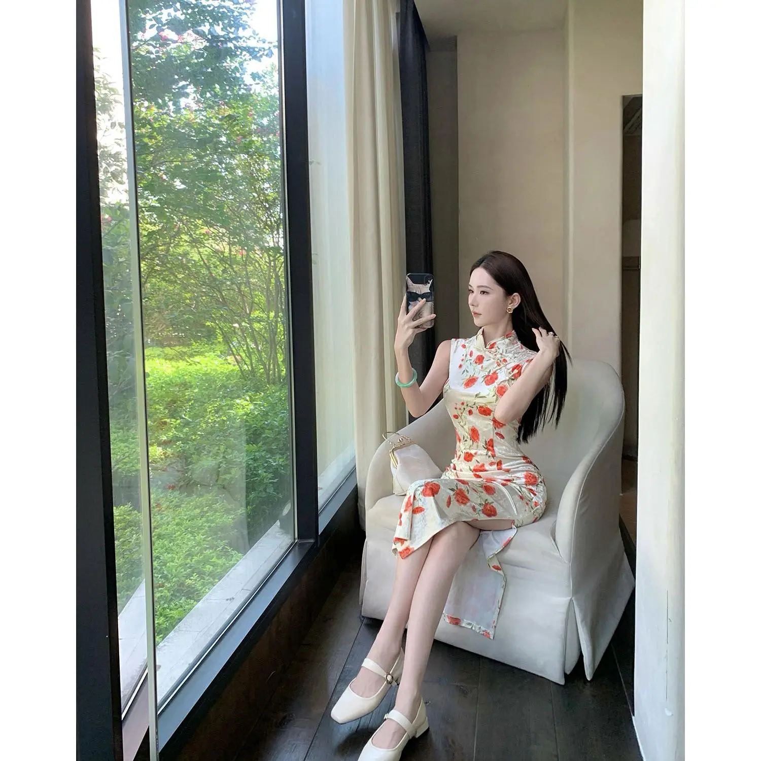 chinese style bodycon dress Summer Sexy Chinese Style Slim-Fit Modified Qipao Dress main image 0