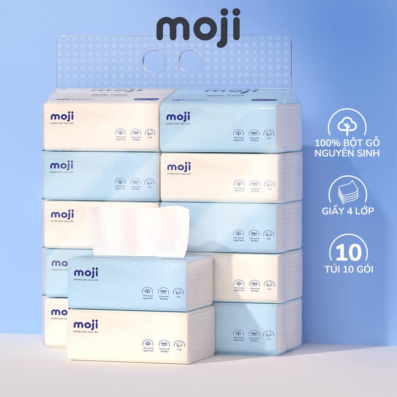 DEAL 9K LIVESTREAM Bịch 10 gói khăn ướt, khăn khô đa năng 300g, combo 3 bịch khăn  ướt 100 tờ 0