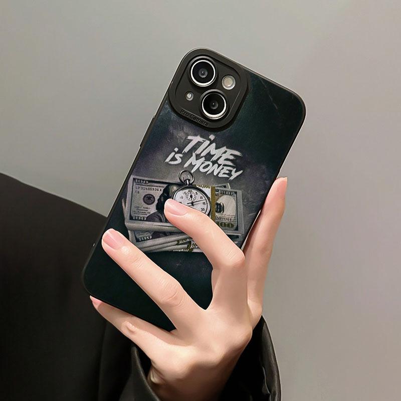 Product Introduction of Money & Watch Pattern Phone Case, Anti-drop Cellphone Protective Case, Total Protective Shockproof Mobile Phone Cover for iPhone 12