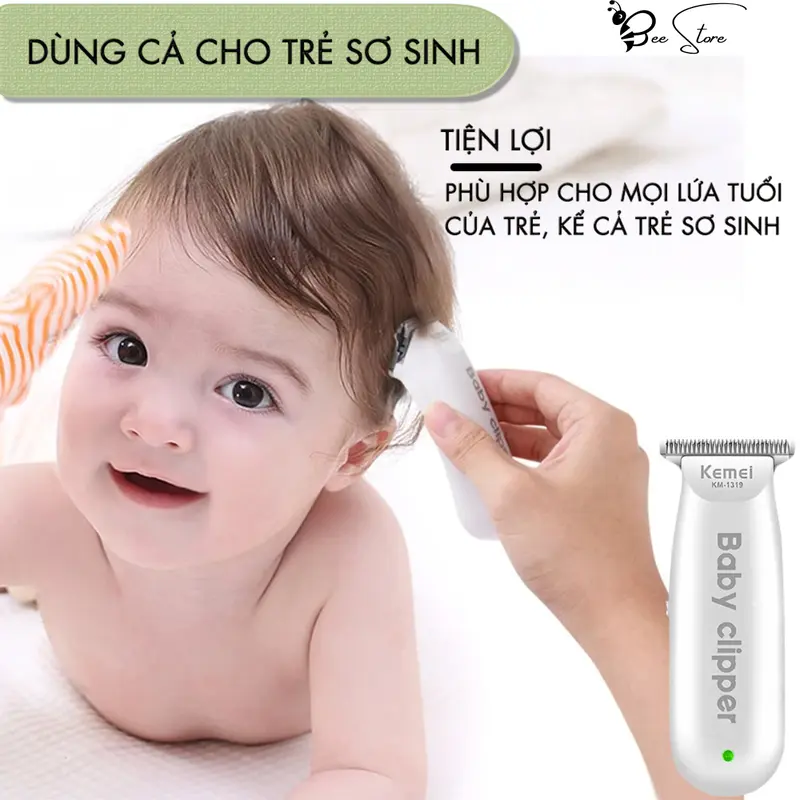 [ BH 12 THÁNG] TÔNG ĐƠ CẮT TÓC TRẺ EM, TÔNG ĐƠ, TĂNG ĐƠ CHO TRẺ SƠ SINH Cho Bé Voi toner cắt tóc  cho bé tong  doc tông  đơ không tiếng 1
