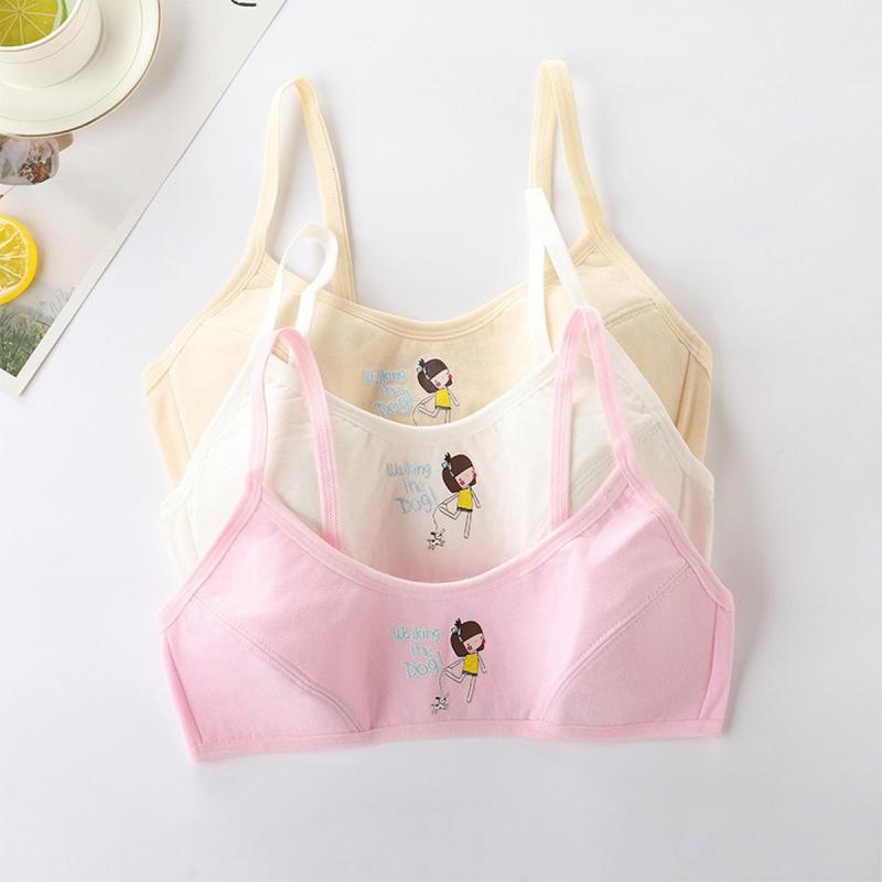 Áo Ngực Không Dây, Chất Liệu Cotton Nguyên Chất, Thiết Kế Dễ Thương, Loại Áo Vest, Thích Hợp Cho Thời Thanh Xuân, Áo Ống Ngực, Áo Ngực Đồng Phục, Dành Cho Bé Gái, Học Sinh, Thanh Thiếu Niên Và Trẻ Em, Áo Ngực, Không Dây 3