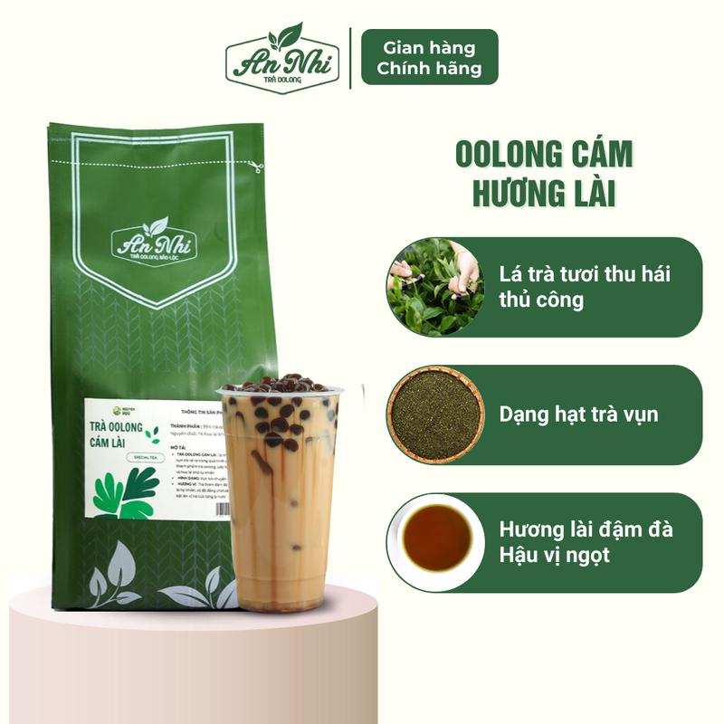 Trà ô long cám nhài Bảo Lộc An Nhi, Trà olong lài dạng cám đậm vị nguyên liệu pha chế đồ uống Tea 500g