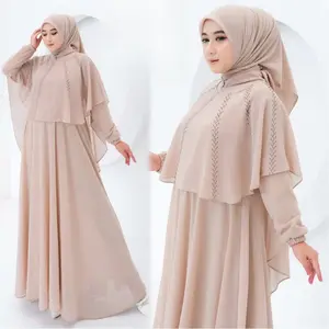 [New Promo]Gamis Set Hijab Wanita Ceruti Babydoll premium terbaru