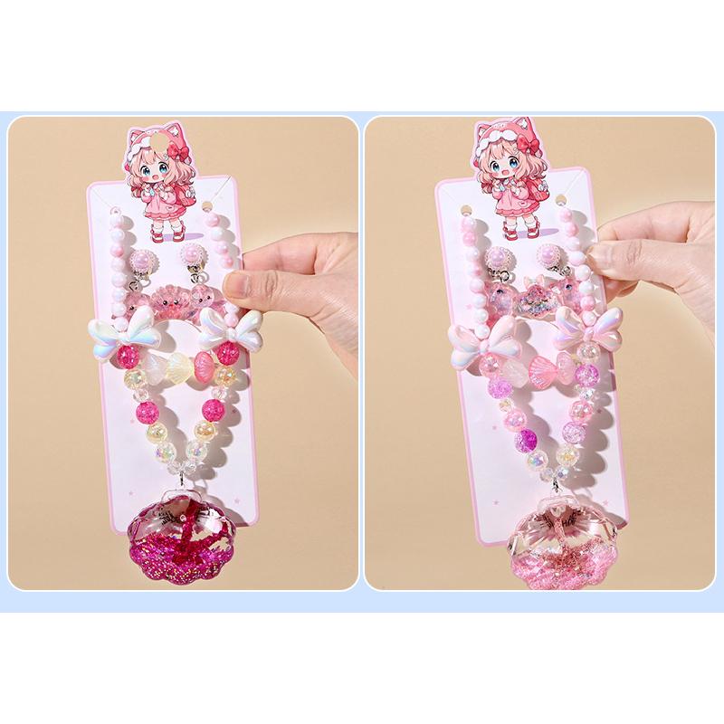 Product Introduction of Best-Selling Ocean-Themed Jewelry Set for Girls - Necklace, Bracelet & Earrings with Sand & Shell Design 1