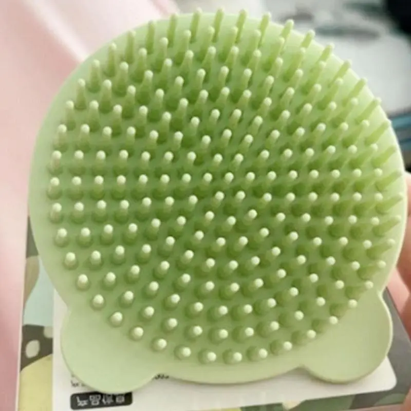 Bàn Chải Gội Đầu Bằng Silicon Mềm, Dành Cho Tắm Em Bé Và Trẻ Sơ Sinh, Máy Massage Da Đầu Cho Trẻ Em, Màu Trơn Thích Hợp Cho Bé Trai Và Bé Gái, Đồ Dùng Trẻ Em 2