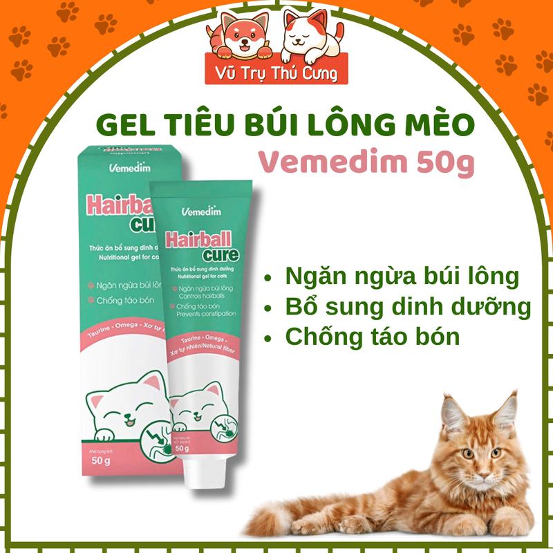 Gel Tiêu Búi Lông Cho Mèo Vemedim 50g - Điều Trị Búi Lông Hiệu Quả