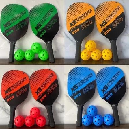 [Tặng 4 quả bóng] Bộ 2 Vợt Chơi Bóng Pickleball Siêu Nhẹ Kèm Túi Đựng Bóng Chuyên Nghiệp Bền Đẹp Chắc Tay (Giao màu ngẫu nhiên) 1