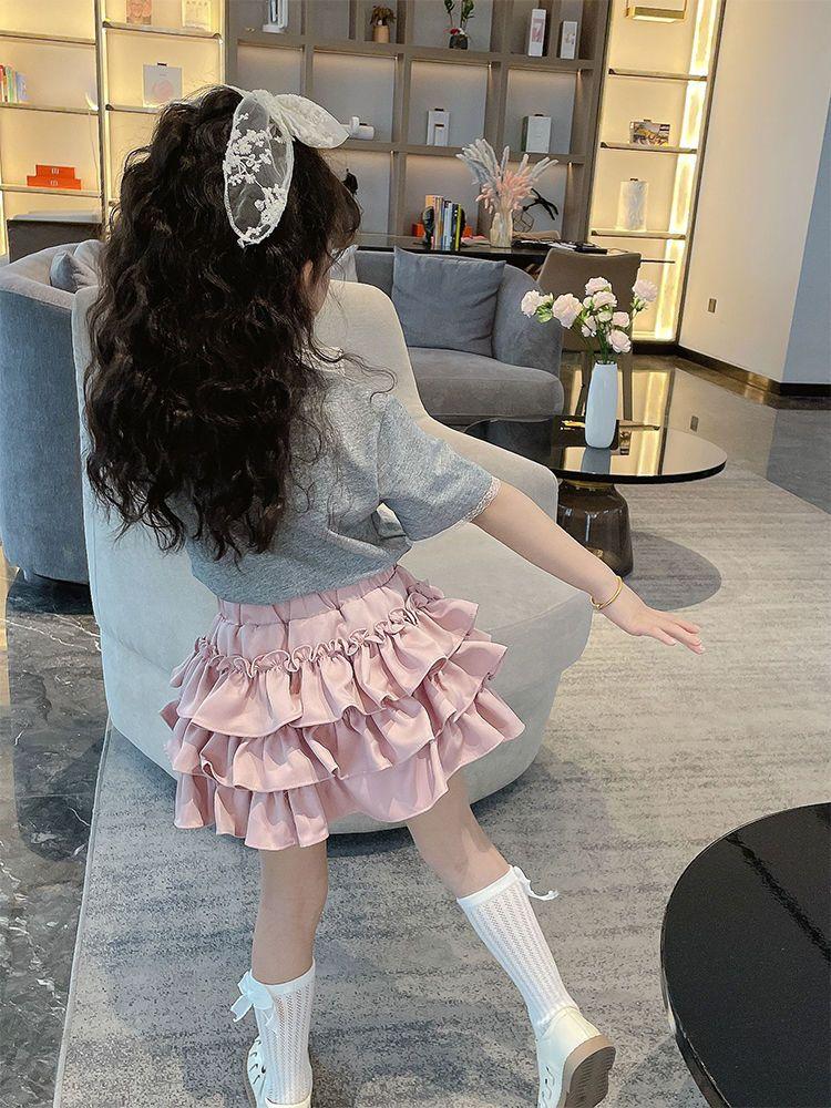 Product Introduction of 2024 Váy ngắn cho bé gái Mùa hè mới thời trang cho trẻ em Công chúa Pettiskirt Cô gái nhỏ Váy thanh lịch ngọt ngào Váy bánh mới 11