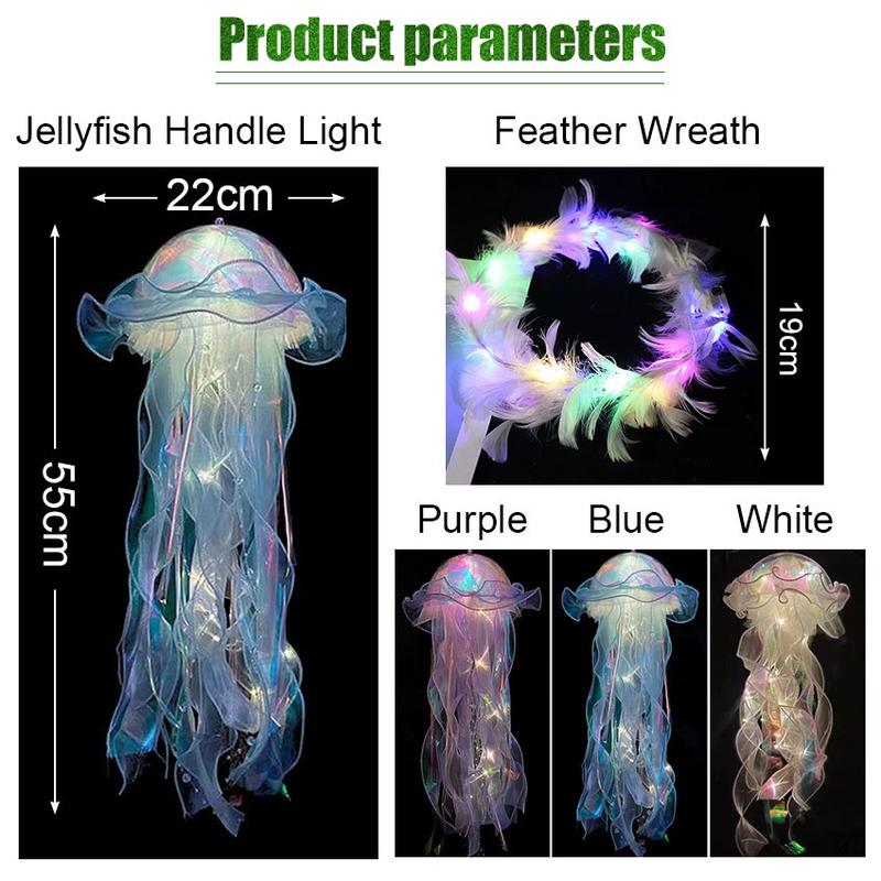 Lampu Ubur-Ubur Portable Mermaid Dekorasi Pesta DIY Hanging Jellyfish Lantern Little Mermaid Sea Party 1