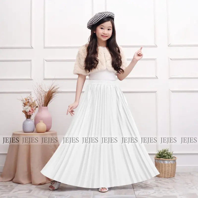 ROK PLISKET ANAK PEREMPUAN USIAH 4-14 TAHUN / ROK MUSLIM ANAK / BAWAHAN ANAK PREMPUAN / ROK ANAK TANGGUNG 5