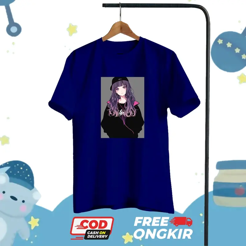 BAJU KAOS ANAK PEREMPUAN LENGAN PENDEK OVERSIZE GIRL USIA 10-13 TAHUN D404 Fashion 7