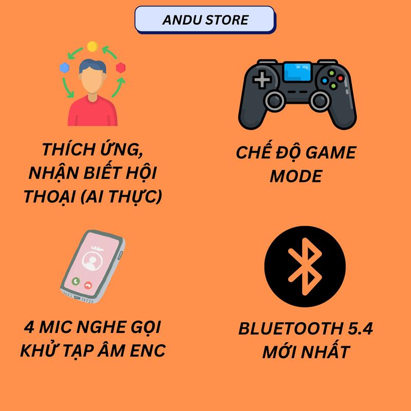 Tai Nghe Bluetooth Pro2 Hổ Vằn 1571AM, Bản Cao Cấp Nhất, Xuyên Âm - Chống Ồn 48db, Micro Khử Ồn ENC, Âm Thanh Không Gian Thực, Nhận Biết Hội Thoại AI, Tặng Ốp 4D Tự Chọn, Bút Vệ Sinh, Củ Và Cáp Sạc 5V-1A | Bảo Hành 6 Tháng-Lỗi 1 Đổi 1, Nhét Tai, Nghe Nhạc 4