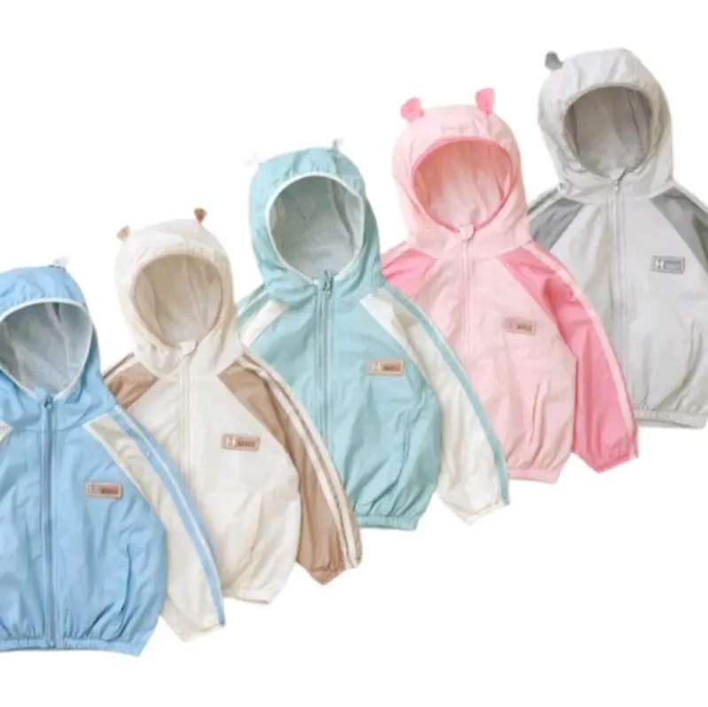 GB K15: Áo khoác gió dài tay thể thao Hrnee cho bé. Cotton