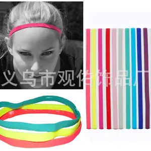 Mini Hairband Sport Olahraga Import Bahan Melar & Silikon Anti Selip Cocok Semua Ukuran Kepala Warna Variasi 12 Pilihan Outdoor