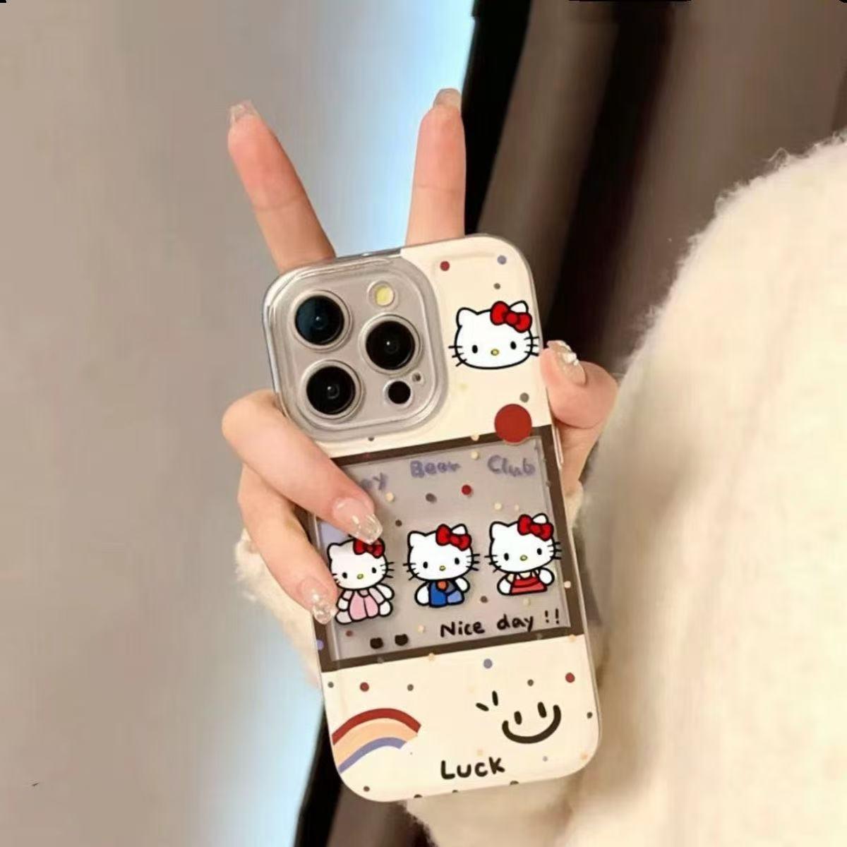 เคสโทรศัพท์ KT น่ารัก เข้ากันได้กับ OPPO/VIVO/SAMSUNG/APPLE/XIAOMI/REDMI RENO14/13F/12/11/8T/7Z/6 A5