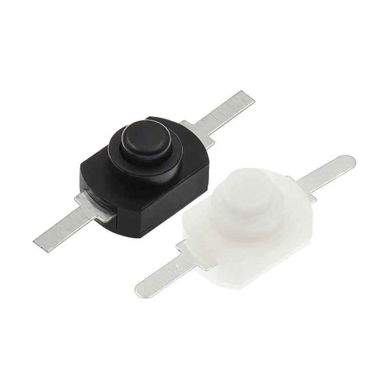 Product Introduction of 10PCS 1288BM Push Button Switch Black White Flashlight Switches Bent Feet Flat Foot 1288 BM 16340 1208YD ON-OFF 3