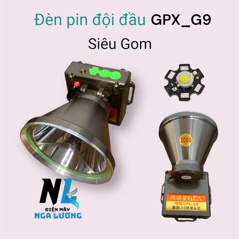 Đèn đội Đầu siêu sáng  GPX-G9 , chóa nhôm 10cm, 3 pin 18650, sáng siêu gom , sáng mạnh , pin trâu , chống nước  đènpin độiđầu soiếch  chạy bằng pin đèn di động den  pin