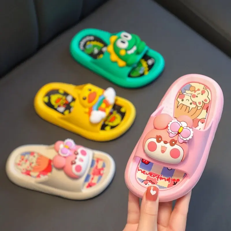 Dép Cho Bé Dép Lê Hoạt Hình 3D Đế Mềm Chống Trơn Trượt Mã DL188
