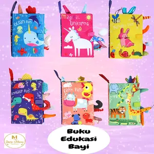 Buku Bantal Bayi / Mainan Bayi Softbook / Buku Kain Bayi / Cloth Book