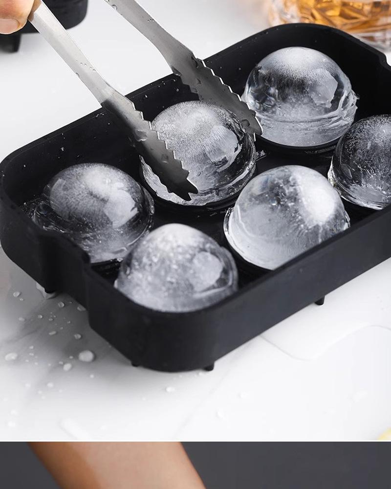 Product Introduction of Hot Selling 6-Link Large Silicone Ice Cube Tray Mold Easy Release Quick Freeze Ice Ball Mold Ice Making Mold 11