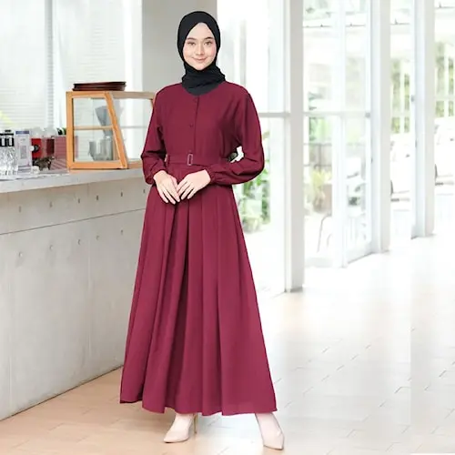 Pakaian Wanita Muslimah Premium Gamis Wanita Syar'i Muslim Bahan Lembut Trend 2023 Dress Fit 3