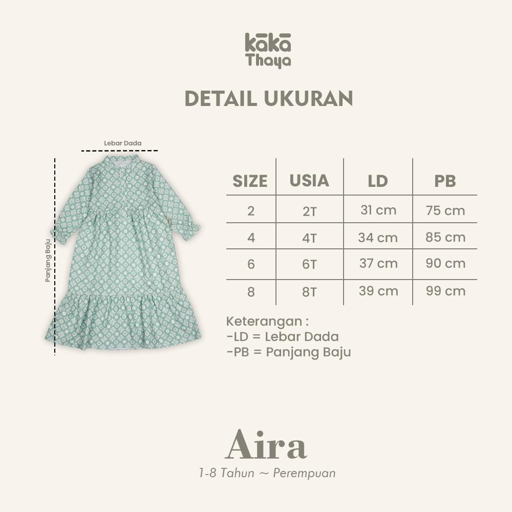 KAKATHAYA Aira - Gamis Anak Dress Anak Perempuan Tunik Anak Abaya 1-8 Tahun