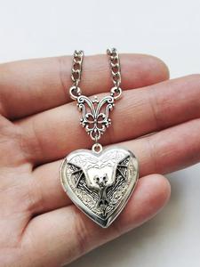 Collar con Colgante en Forma de Corazón Gótico, Collar Creativo Vintage para Fiesta, Decoración Diaria, Joyería Exquisita y Comodín para Regalo de Cumpleaños