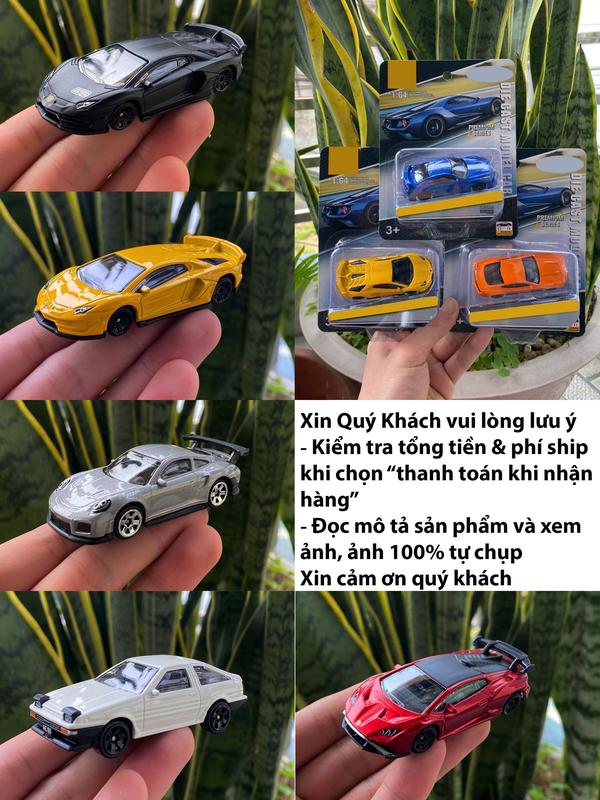 Giảm xóc, thân hợp kim, gầm & bánh xe nhựa ABS - Mô hình tĩnh dài 7cm kim loại xe nhỏ tỉ lệ 1:64 C.C.A các hãng siêu xe nổi tiếng