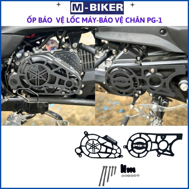 Ốp bảo vệ lốc máy pg1 ,bảo vệ máy pg1 ,ốp bảo vệ máy 2 bên full phụ kiện , ốp máy pg1 , mbiker xe  máy