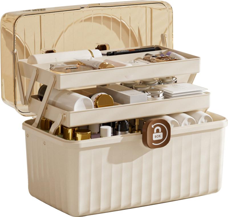 Hộp Y Tế Gia Đình Toshudo 3 Tầng Kệ Đựng Đồ Đa Năng Gấp Gọn Bằng Nhựa PP