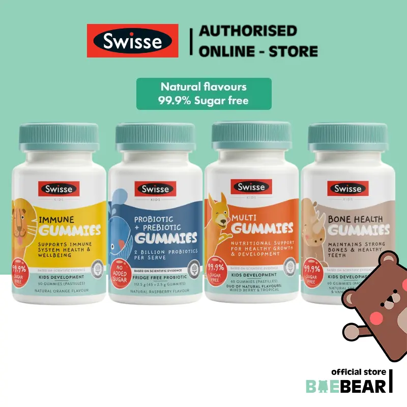 Swisse Kids Gummies | Tabs, Fish Oil / Rest+Restore / Probiotic + Prebiotic / Bone / Eye Health / Immune [BaeBear.sg]