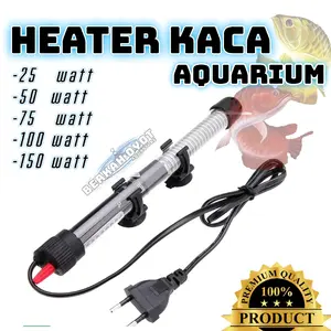 HEATER OTOMATIS STAINLESS DAN KACA PEMANAS SUHU AIR AQUARIUM