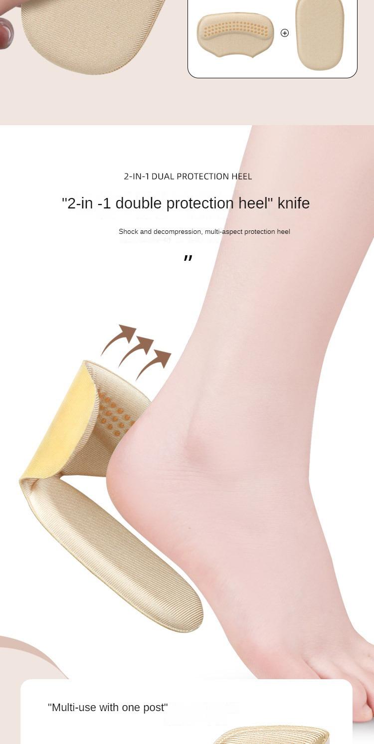 Product Introduction of สติ๊กเกอร์ติดส้นสำหรับผู้หญิง 2 ชิ้น ปรับได้ ทำจากฟองน้ำ กาว แผ่นรองส้นสำหรับบรรเทาอาการปวด แผ่นรองดูแลเท้า 5