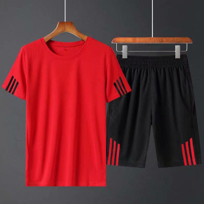 Product Introduction of Bộ Đồ Thể Thao Cho Bố Trung Niên, Trang Phục Mùa Hè, Áo Phông ngắn Tay Mỏng Và Thoáng Khí, Quần Đùi Nhanh Khô, Bộ Đồ Hai Mảnh Thường Ngày 3