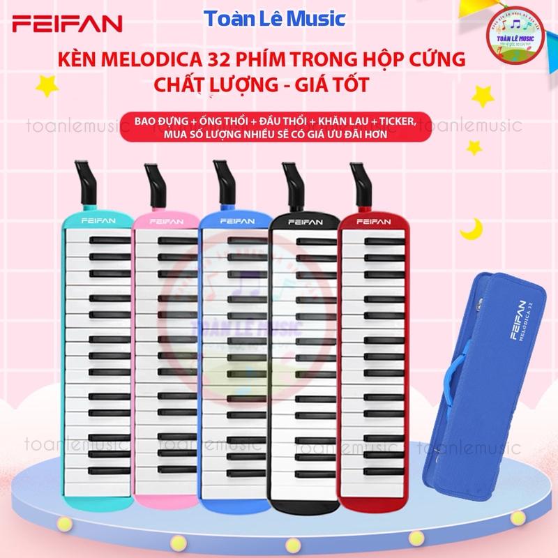 Kèn Melodica 32 phím FEIFAN cho học sinh, hộp đựng kèm, tặng ống thổi + khăn lau + Ticker cây đàn hơi yamaha