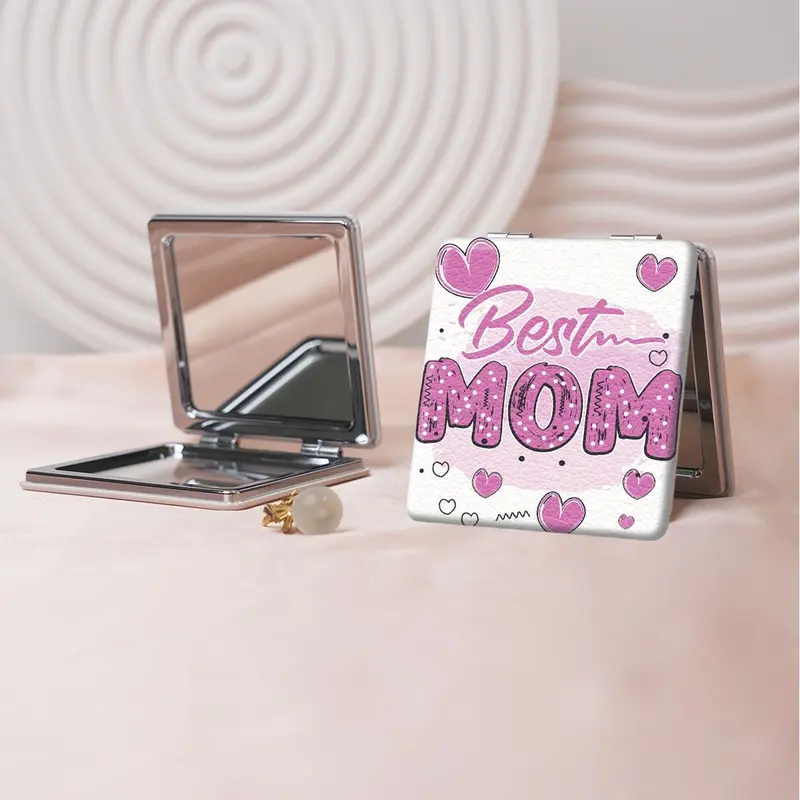 Portable Foldable Makeup Mirror, 1 Count/5 Counts Mini Handheld Makeup Mirror, Unisex All Scenes Makeup Tool for Women & Girls 2