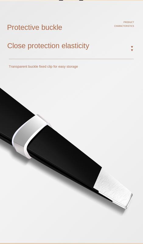 Product Introduction of Gecomo Stainless Steel Eyebrow Tweezers Oblique Mouth Flat Mouth Eyebrow Tweezers Eyebrow Tweezers Beard Pulling Eyebrow Trimming Tweezers Beauty Tools Makeup Cosmetic 7