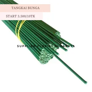 SFS - [TERMURAH !!] 50 TANGKAI BUNGA PALSU 40CM DIAMETER 0,2CM 2MM TANGKAI KAWAT BUNGA UKURAN PAS LUBANG BUNGA UNTUK TANGKAI BUNGA KAWAT HIJAU BATANG BUNGA PALSU ARTIFICIAL FLOWER