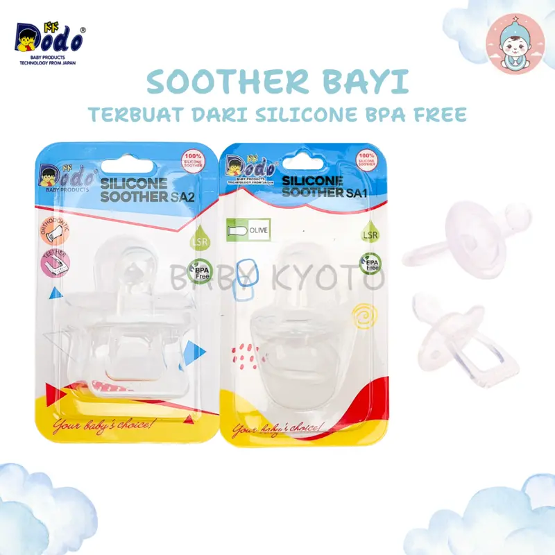 BK Dodo Soother Full Silicone Empeng Dot Bayi Silikon Komeng Newborn Baby Pacifier Silicone BPA Free 0