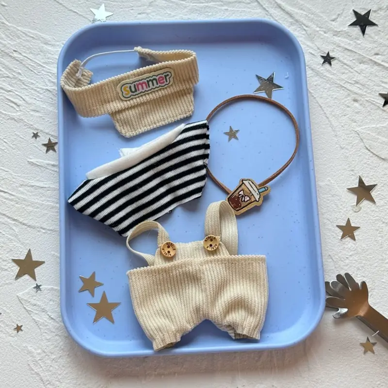 Quần áo búp bê, cho mèo Luky, Labubu và béba V3 Mini, Váy quần áo thời trang, Phụ kiện búp bê đồ chơi 4