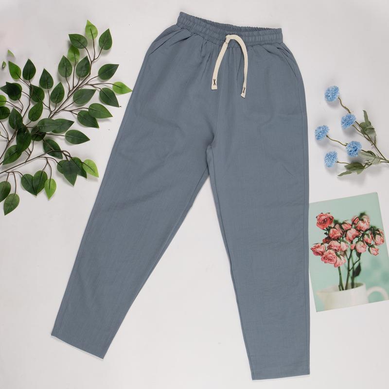 Quần baggy dây rút, vải đũi thoáng mát (Quần nữ) 7