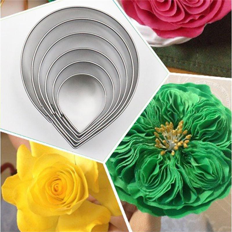 Product Introduction of [WWW] 6PCS/Set Rose Petal Mold for Cake Decor Fondant Sugarcraft Cutters Tools Mould 18