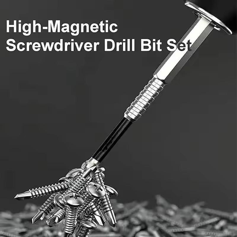 6/12Pcs K5 Obeng Magnetik Kuat Mata Bor Anti-Selip Baja Paduan Kepala Silang Tahan Benturan Mata Obeng Listrik