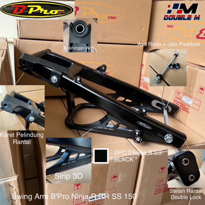 Swing Arm BPro SPC Kawasaki Ninja R SS RR ZX150 Lengan Ayun - SPC2 R/SS SILVR 5