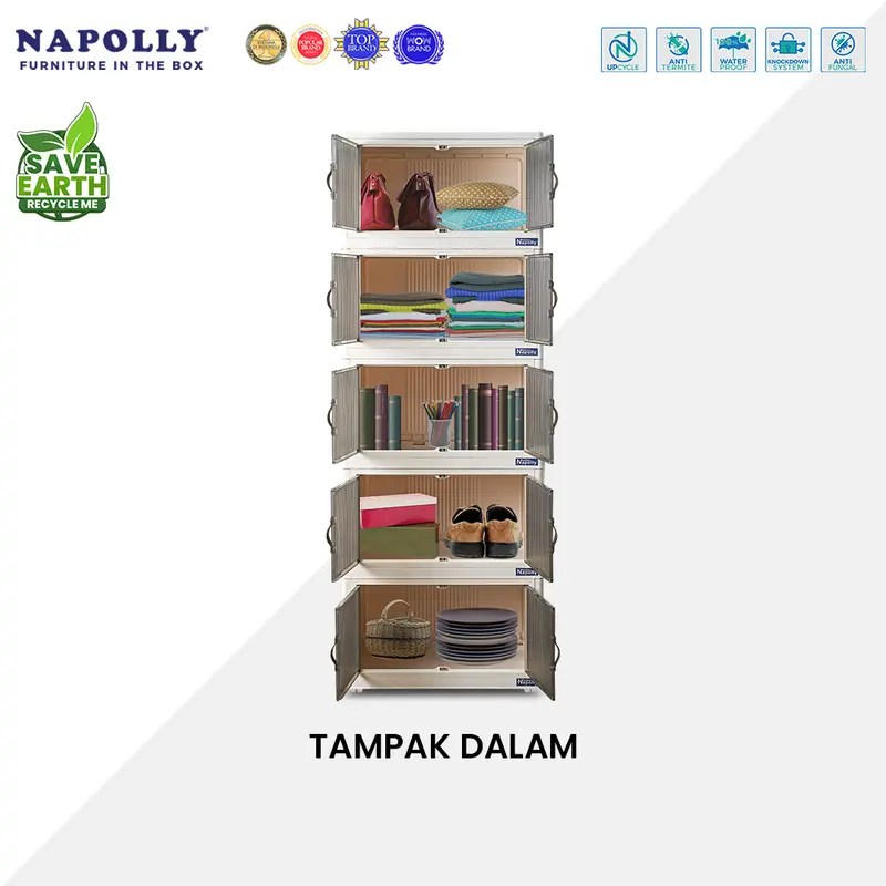 Napolly Lemari/Rak 5 susun dan Lipat serbaguna 1