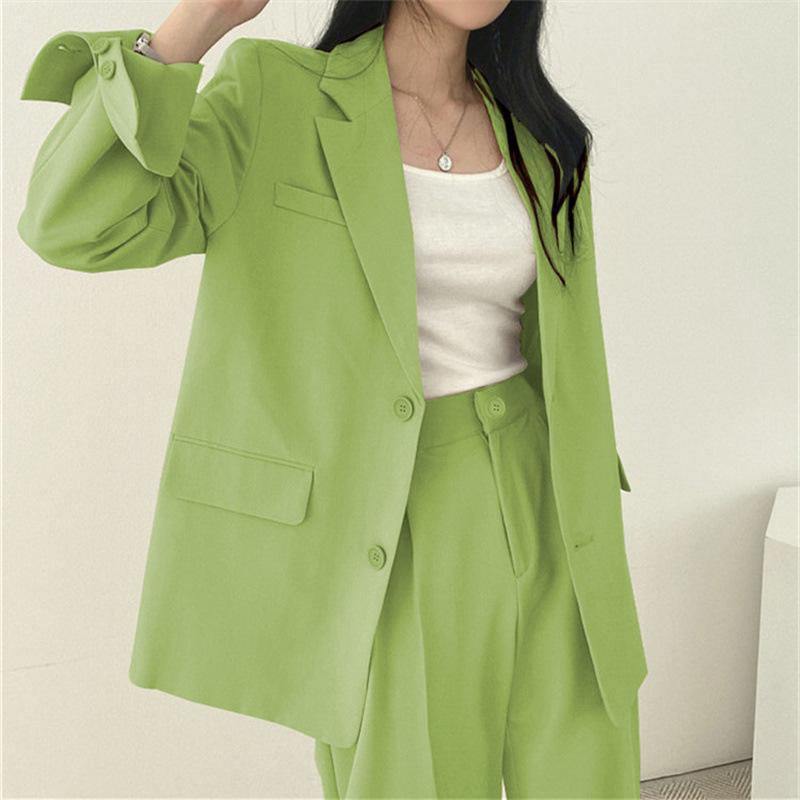 Product Introduction of Suit Jacket for Women 2024 Spring New Korean Style Coat Temperament Commute Blue Design Sense Niche Suit for Women 15