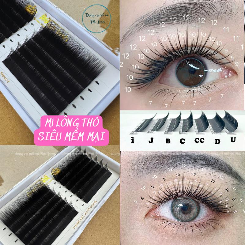 Mi lông thỏ mix size siêu mềm, độ dày 0.03 mix size Cosmetic Nữ  Women Mỹ Phẩm Trang Điểm