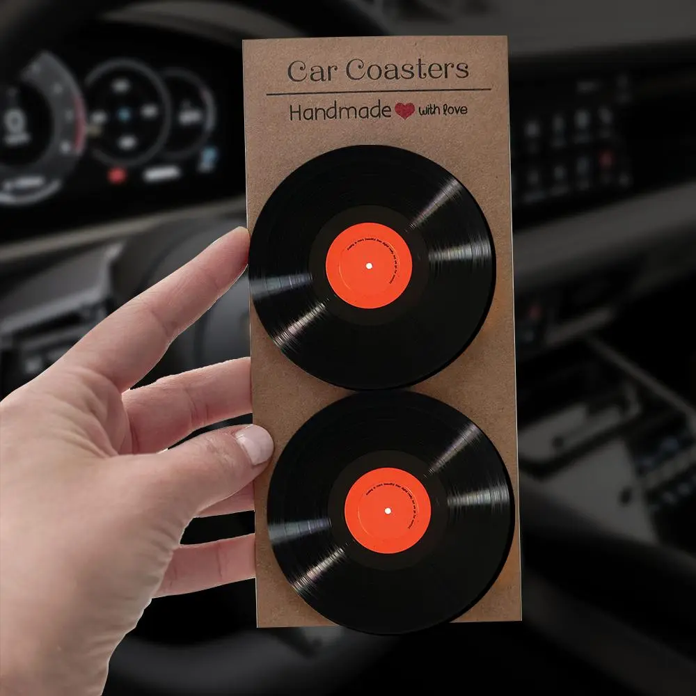 Car Coasters, Anti-slip Car Cup Holder Pad, Car Interior Decoration Accessories for Women & Men, Daily and Year-round Gift