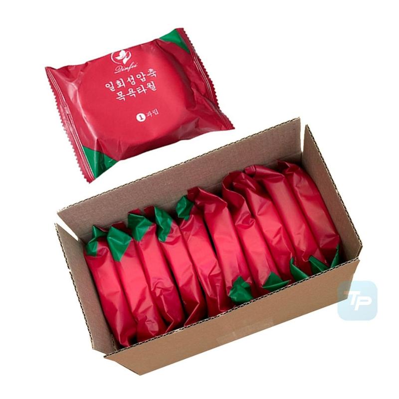 HỘP 10 VIÊN KHĂN TẮM NÉN [70cm x 140cm] - Khăn tắm viên nén du lịch tiện lợi. 2